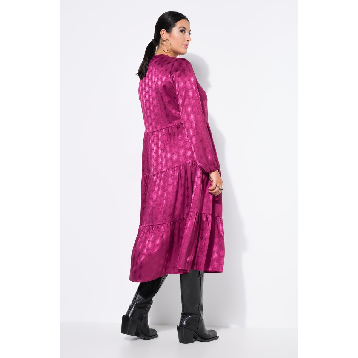 Robe maxi, imprimé rayons scintillants mûres, STUDIO UNTOLD