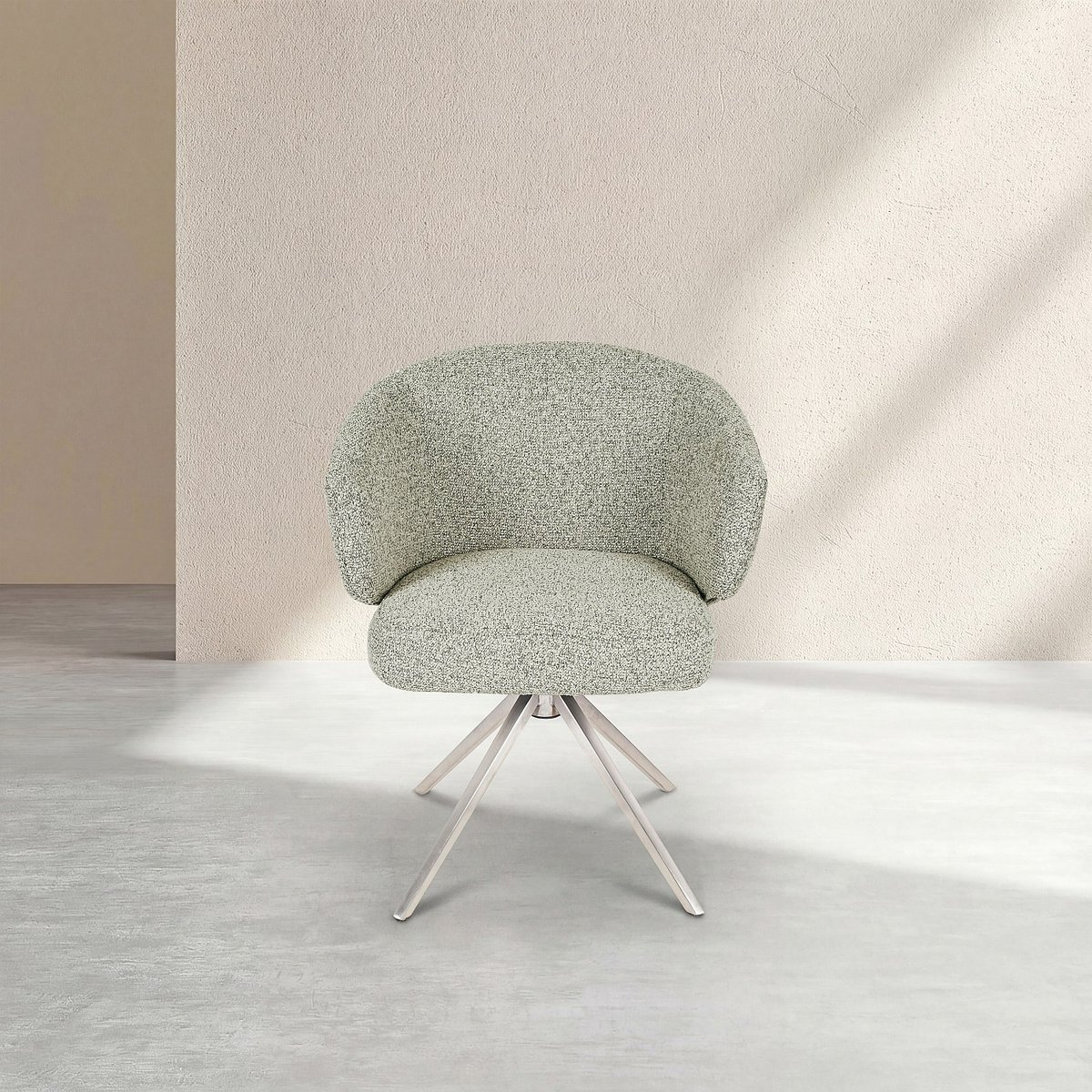 Chaise tissu GALATI gris, HABITAT