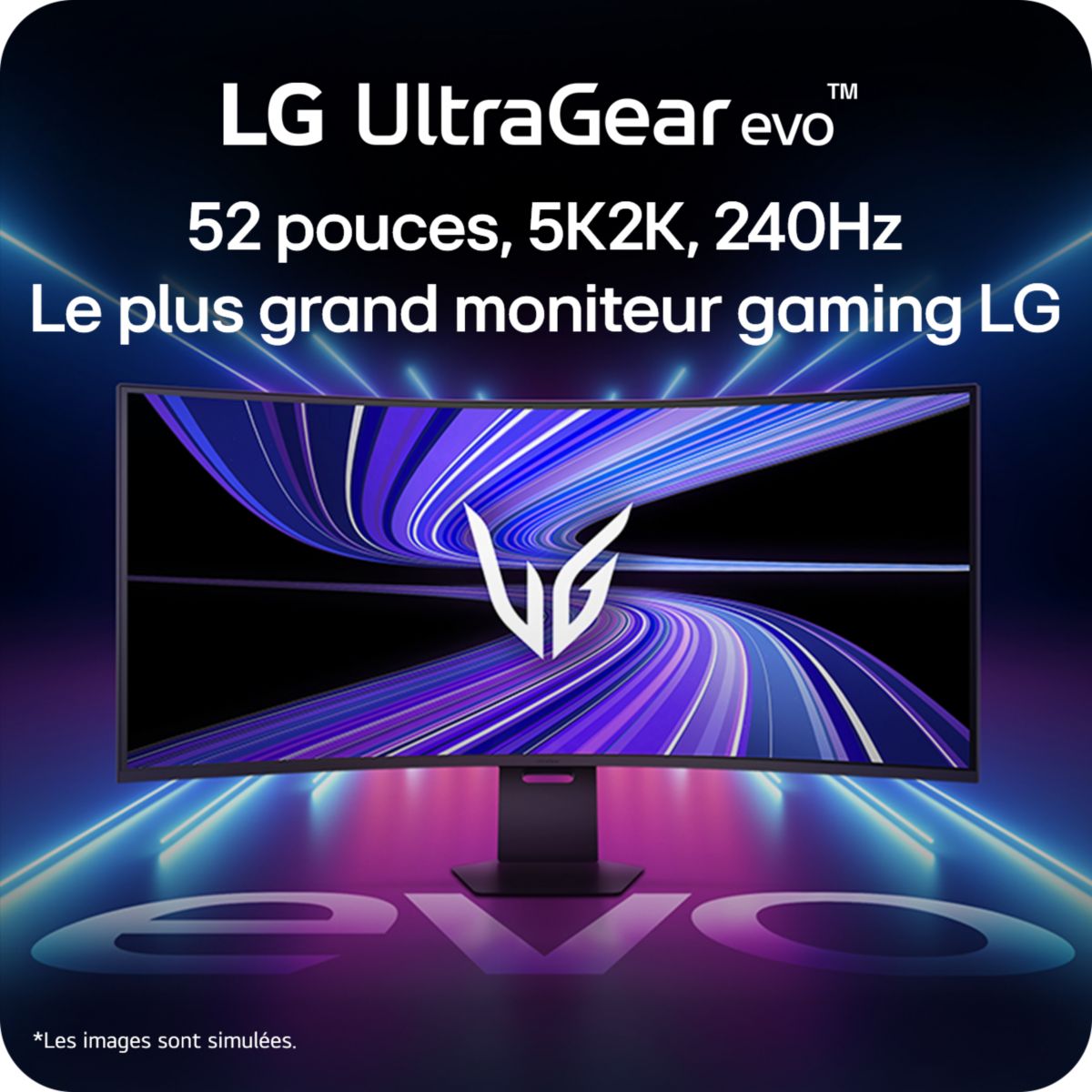 Ecran PC Gamer UltraGear 52G930B 52'' 5K 240Hz VA 1 ms HDR couleur unique, LG