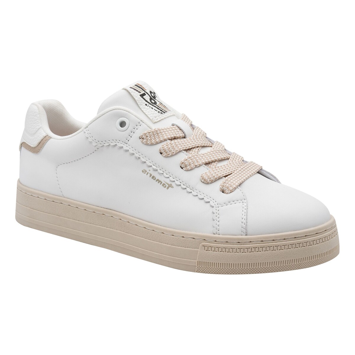 Zapatillas de materiales mixtos blanco, TAMARIS