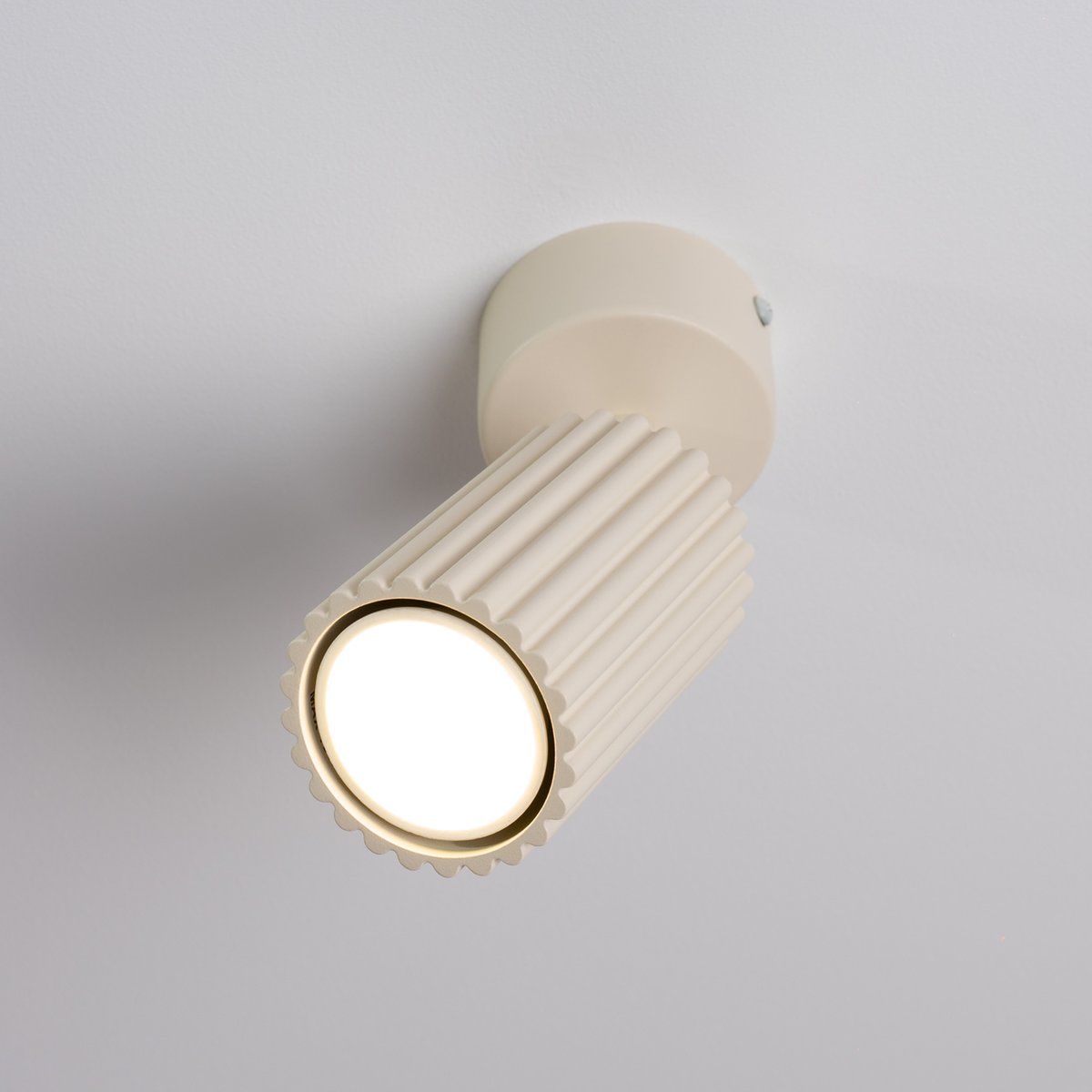Plafonnier Aluminium Beige GU10 1 KARBON beige, EDEN