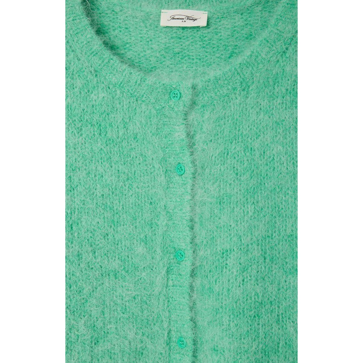 Niby Short Cardigan with Crew Neck mint, AMERICAN VINTAGE