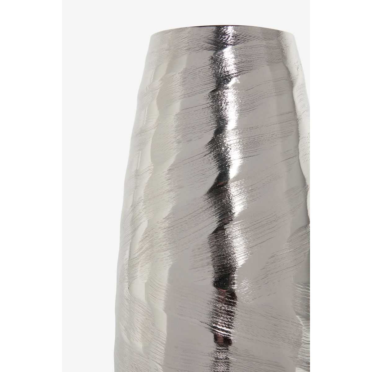 Vase texturé en métal argent, NEXT