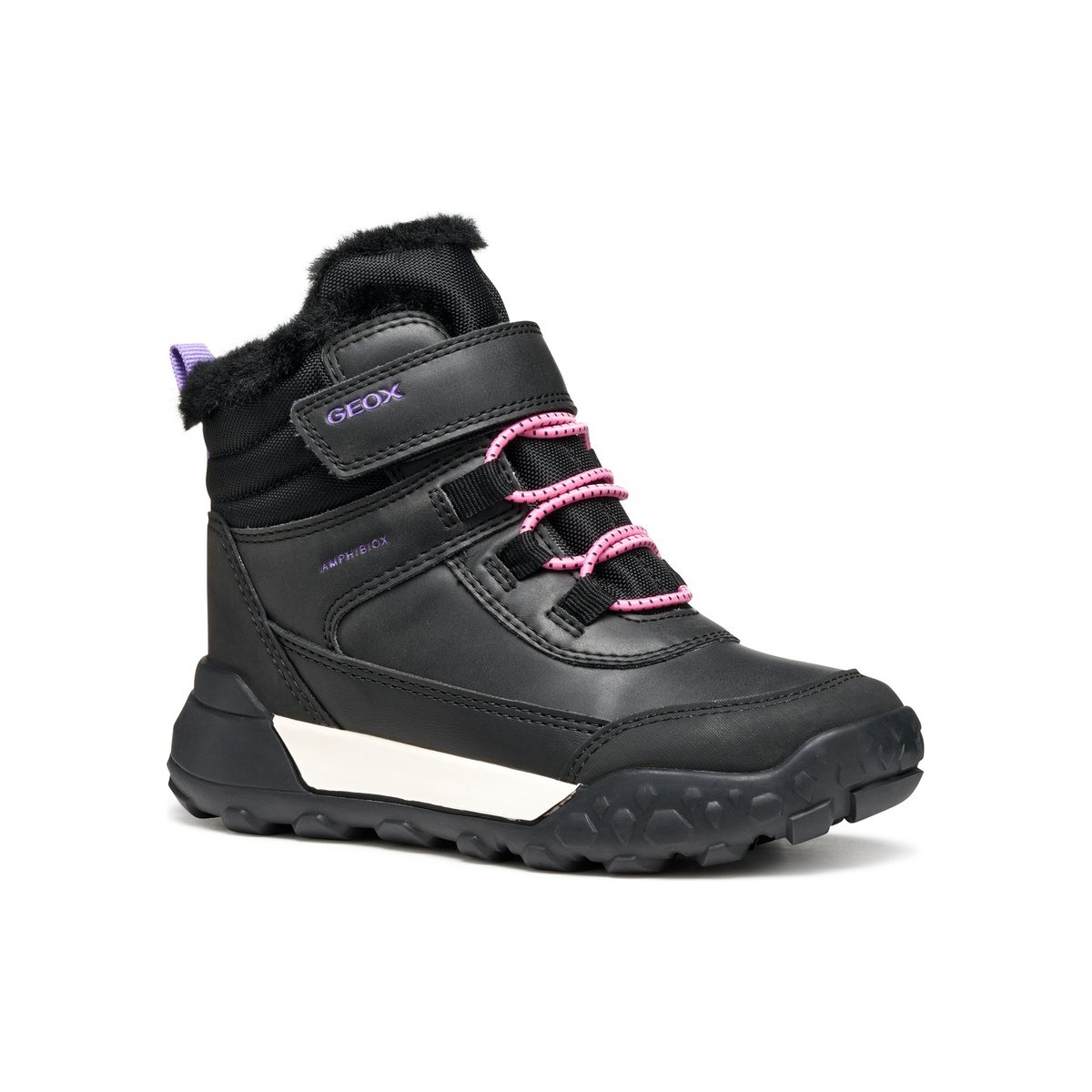 Bottines J TREKKYUP B ABX noir/lilas, GEOX