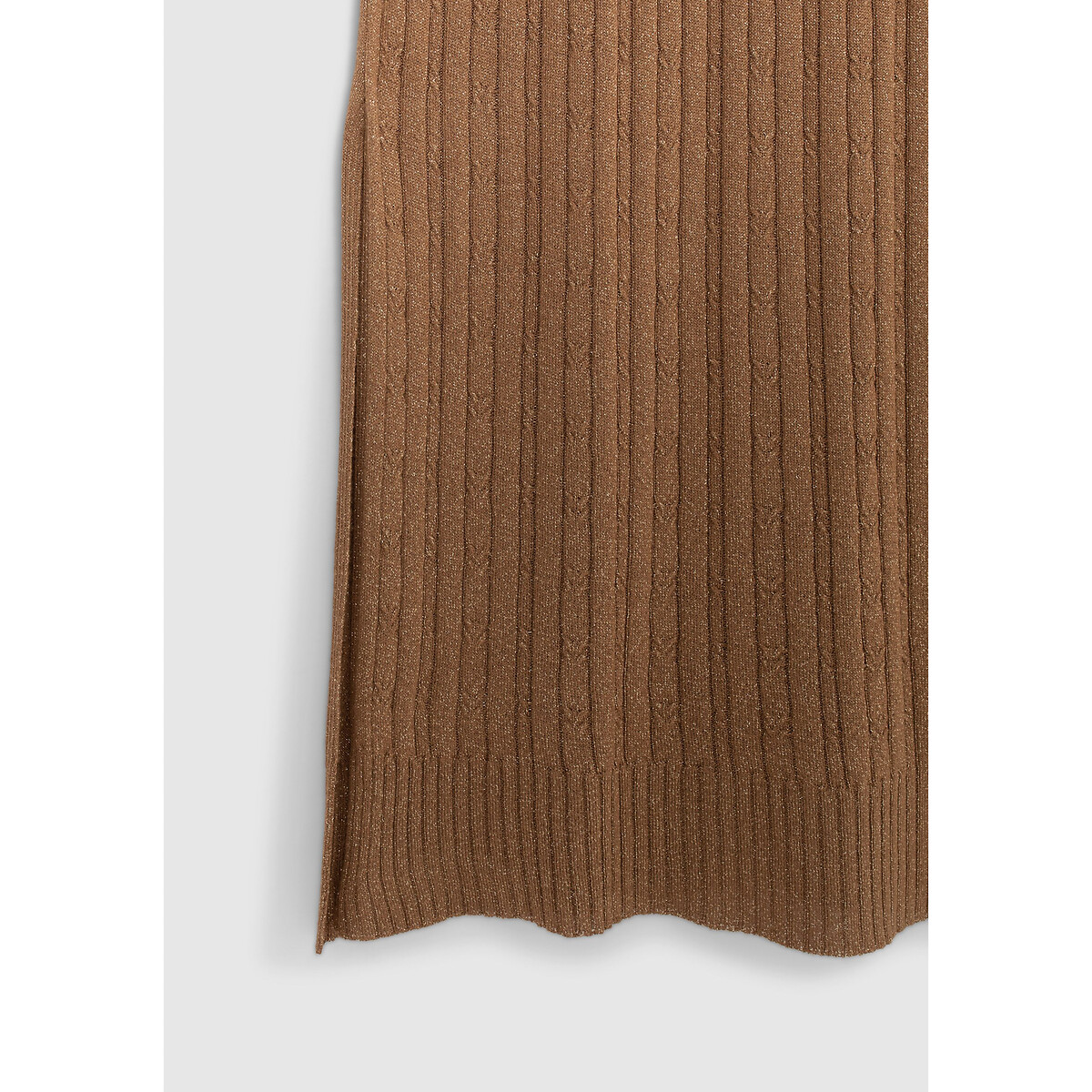 Robe irisée sans manches en maille beige, ICODE