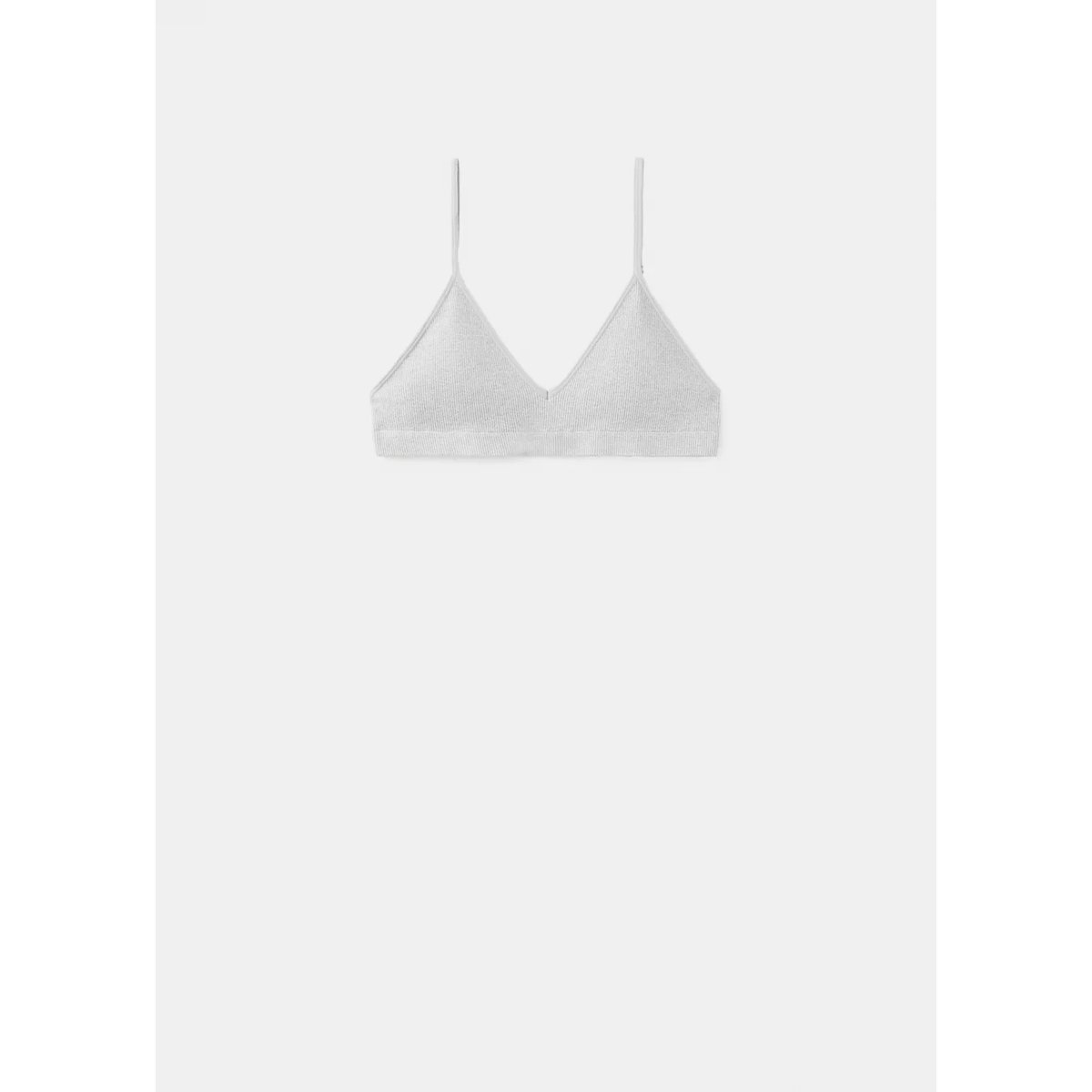 Soutien-gorge simple triangle gris chiné moyen, MANGO TEEN