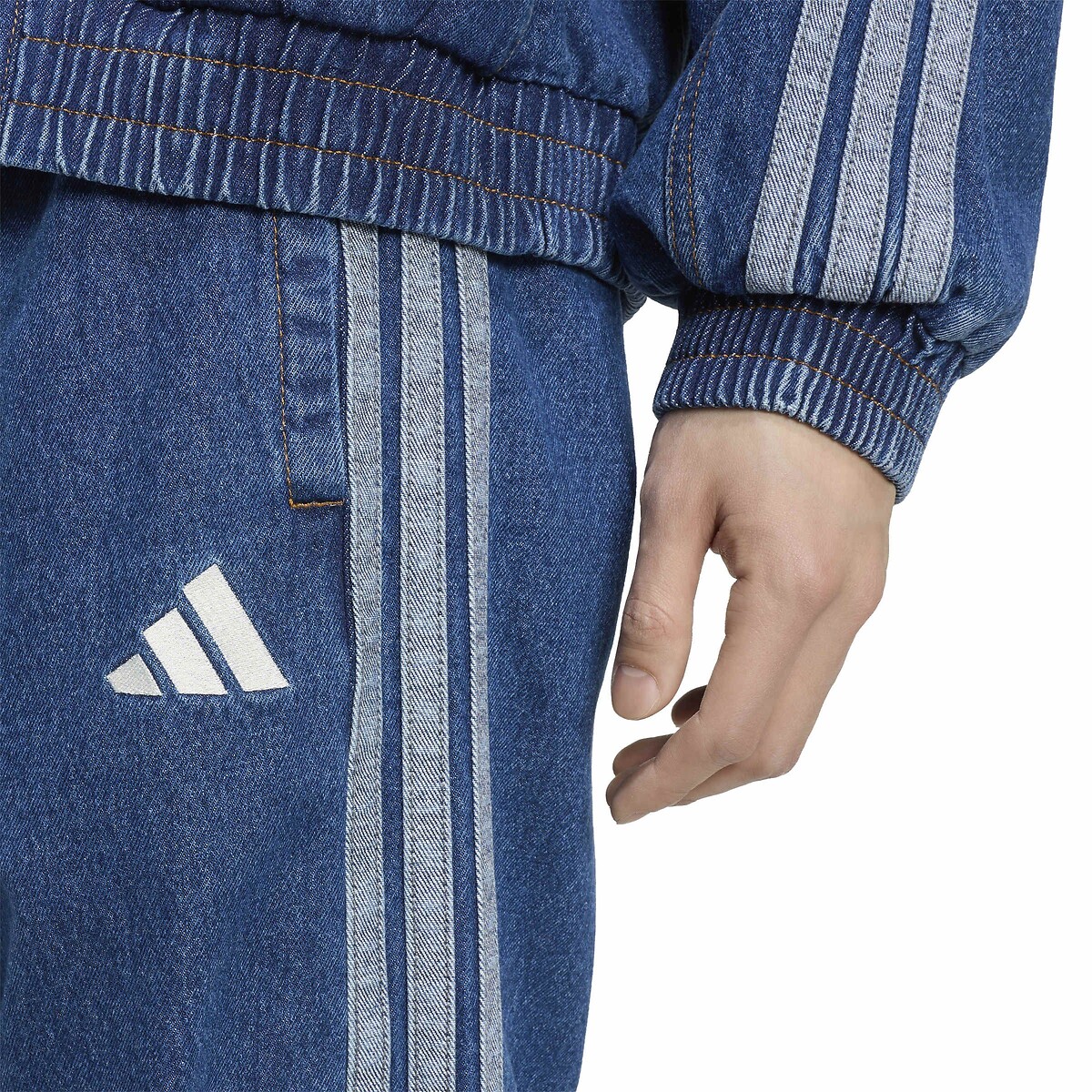 Denim-Hose STADIUM blau meliert , ADIDAS SPORTSWEAR