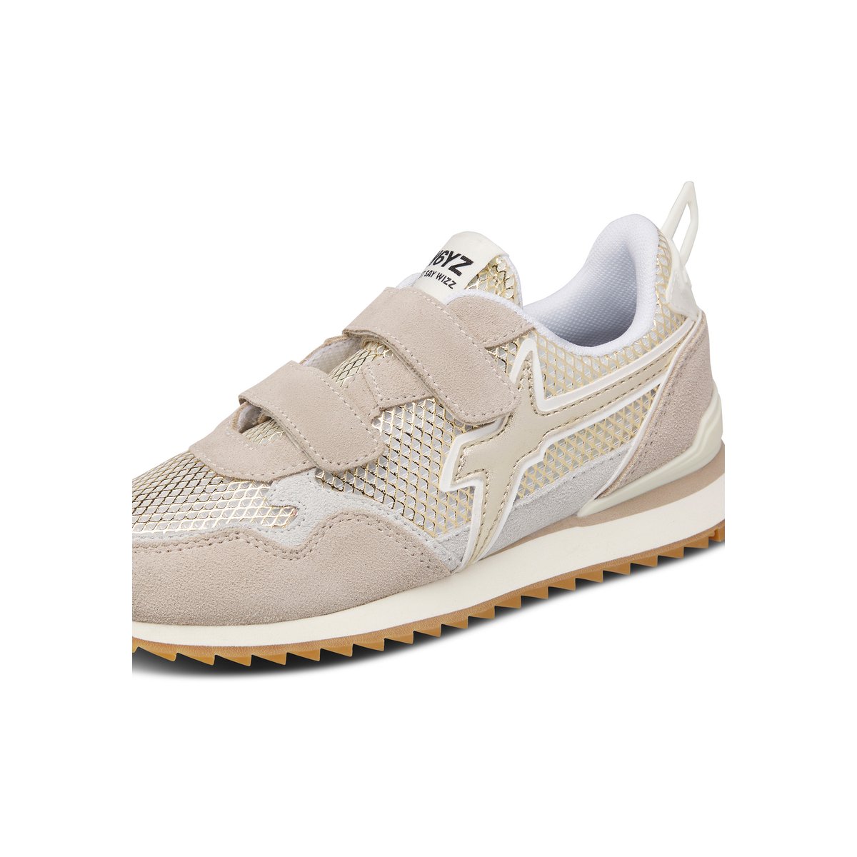 Baskets en daim et tissu technique JET VL-J. beige-or, W6YZ