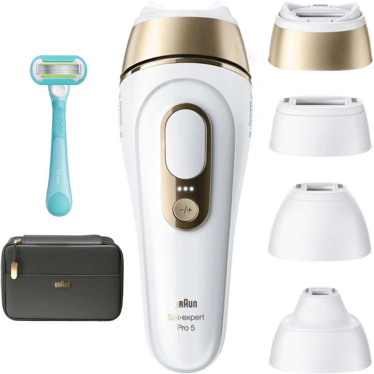 Epilateur lumière pulsée IPL PL5431 4 têtes, 1 rasoir Gillette Venus, pochette couleur unique, BRAUN