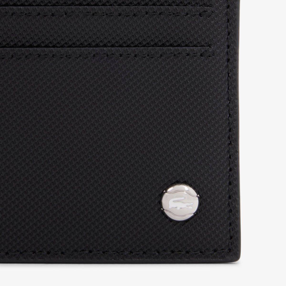 Porte-cartes Langon en Petit Piqué noir-000, LACOSTE