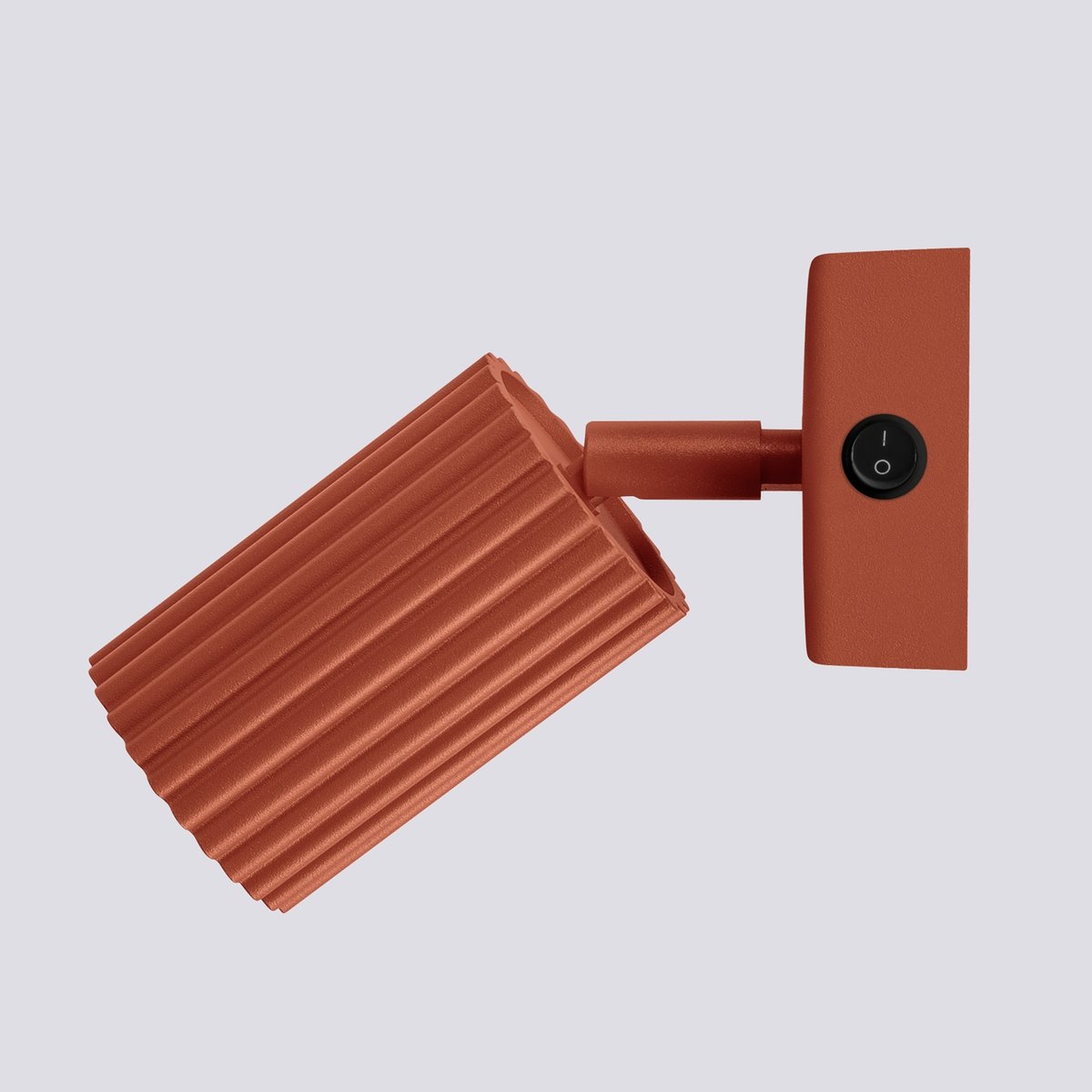 Applique Aluminium Ocre Rouge GU10 1 Karbon Switch rouge, EDEN