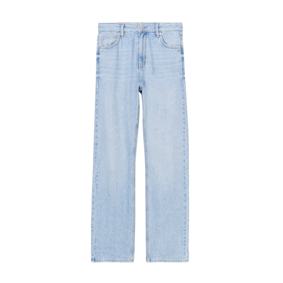 Jeans droit taille haute denim double stone, CACHE CACHE