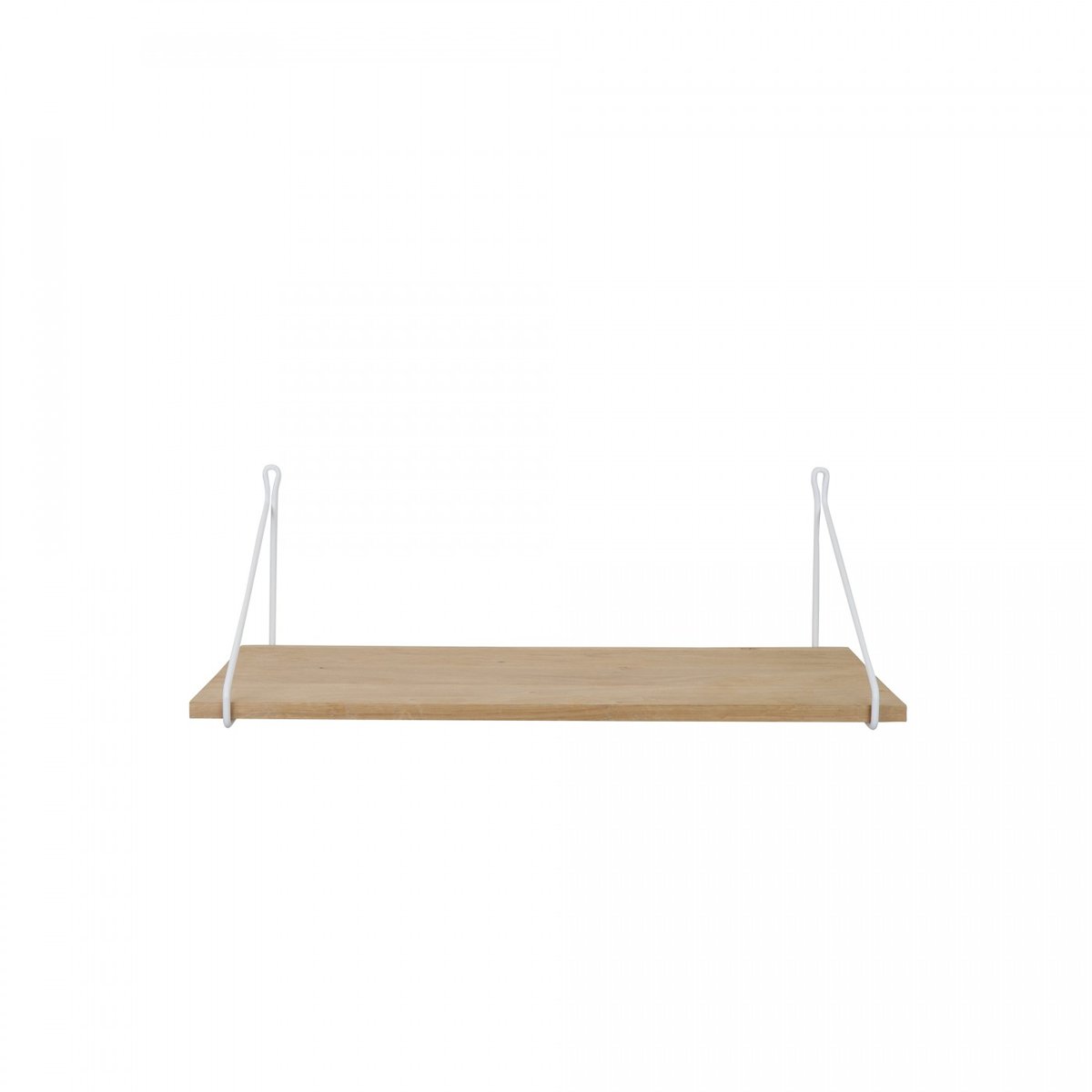 Etagère Vintage Chêne Rustique Brut 60 x 25 cm equerre blanche, ARCHIV