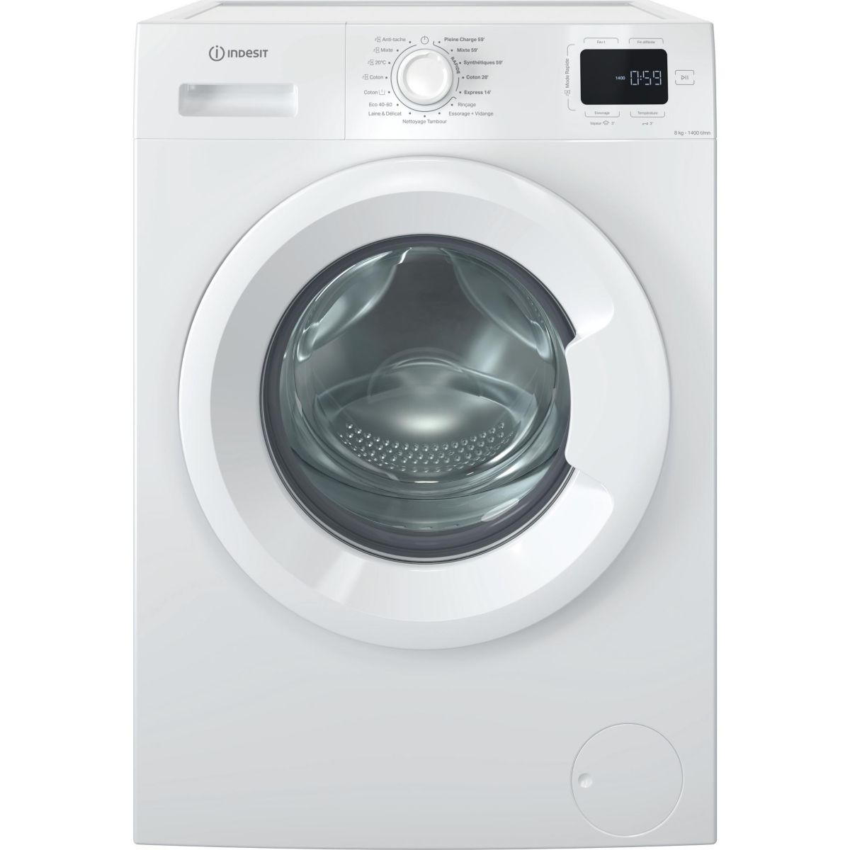 Lave linge hublot IM864MYTIMEFR couleur unique, INDESIT