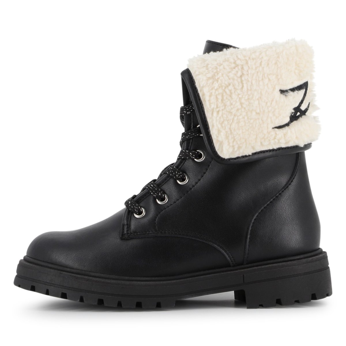 Bottines avec lacets black, KARL LAGERFELD KIDS