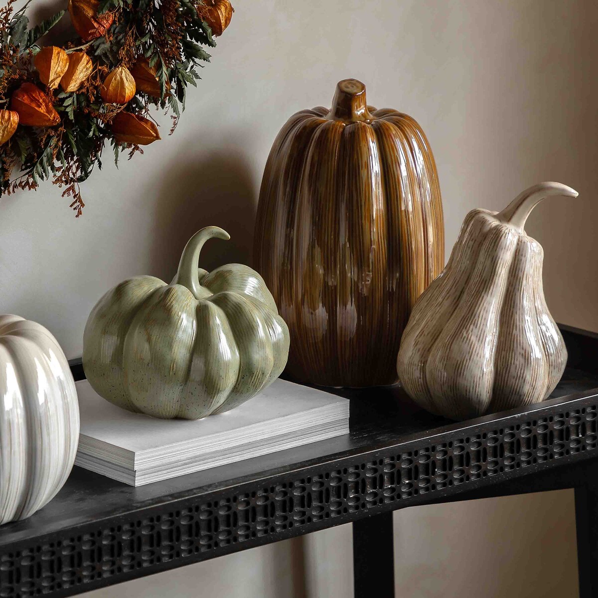 30cm Ceramic Pumpkin Ornament orange, ÉDITÉ