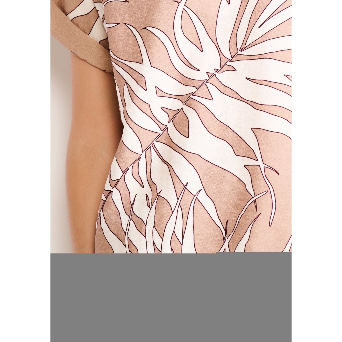 Blouse fluide imprimée beige sand, LOLALIZA