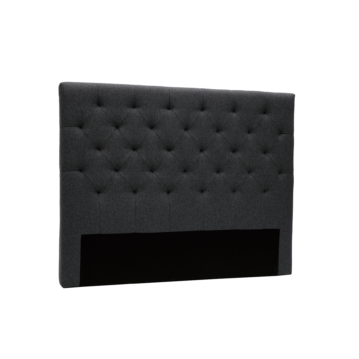Tête de lit capitonnée en tissu L140 cm ENGUERRAND gris foncé, MILIBOO