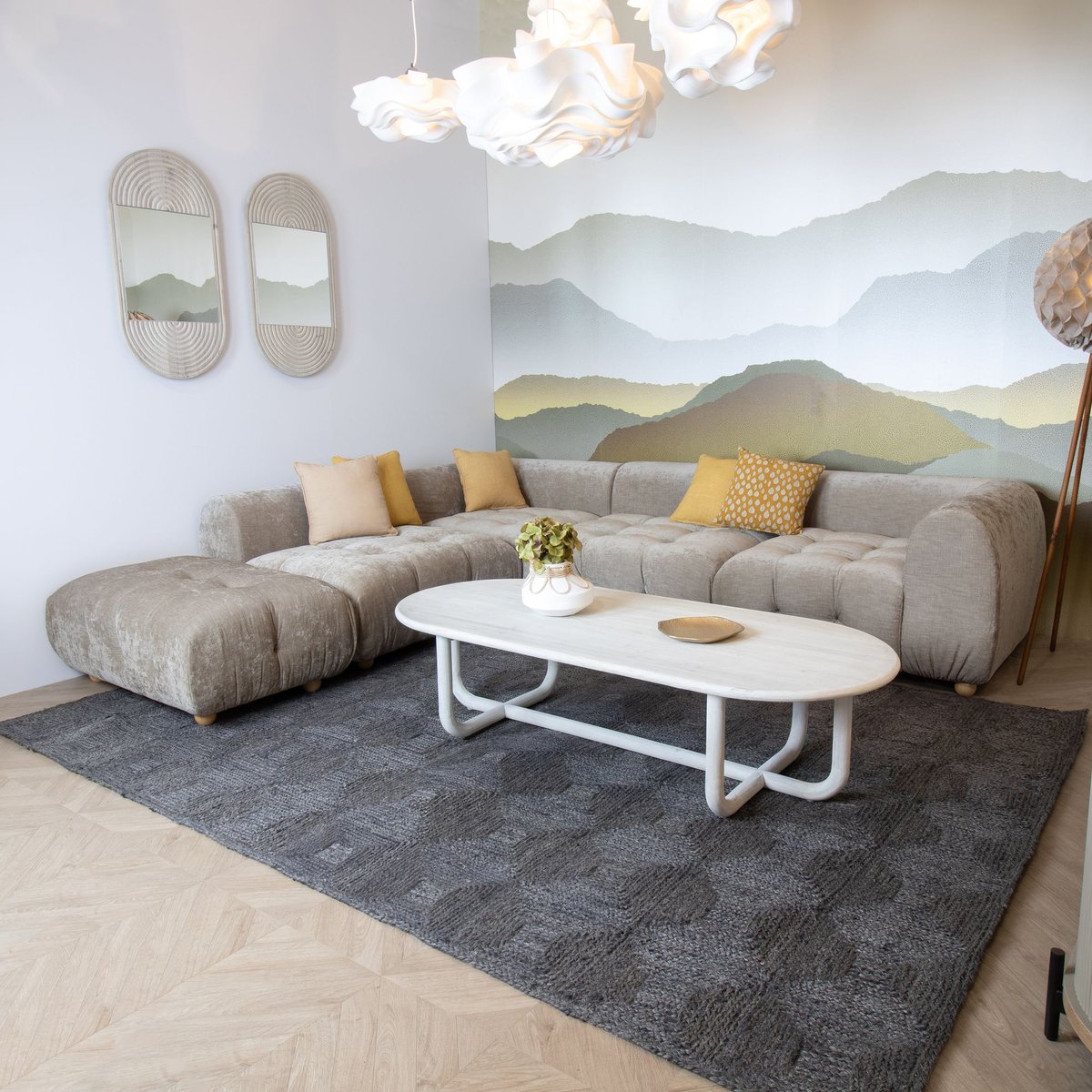 Tapis en jute tissage gris, NOW'S HOME