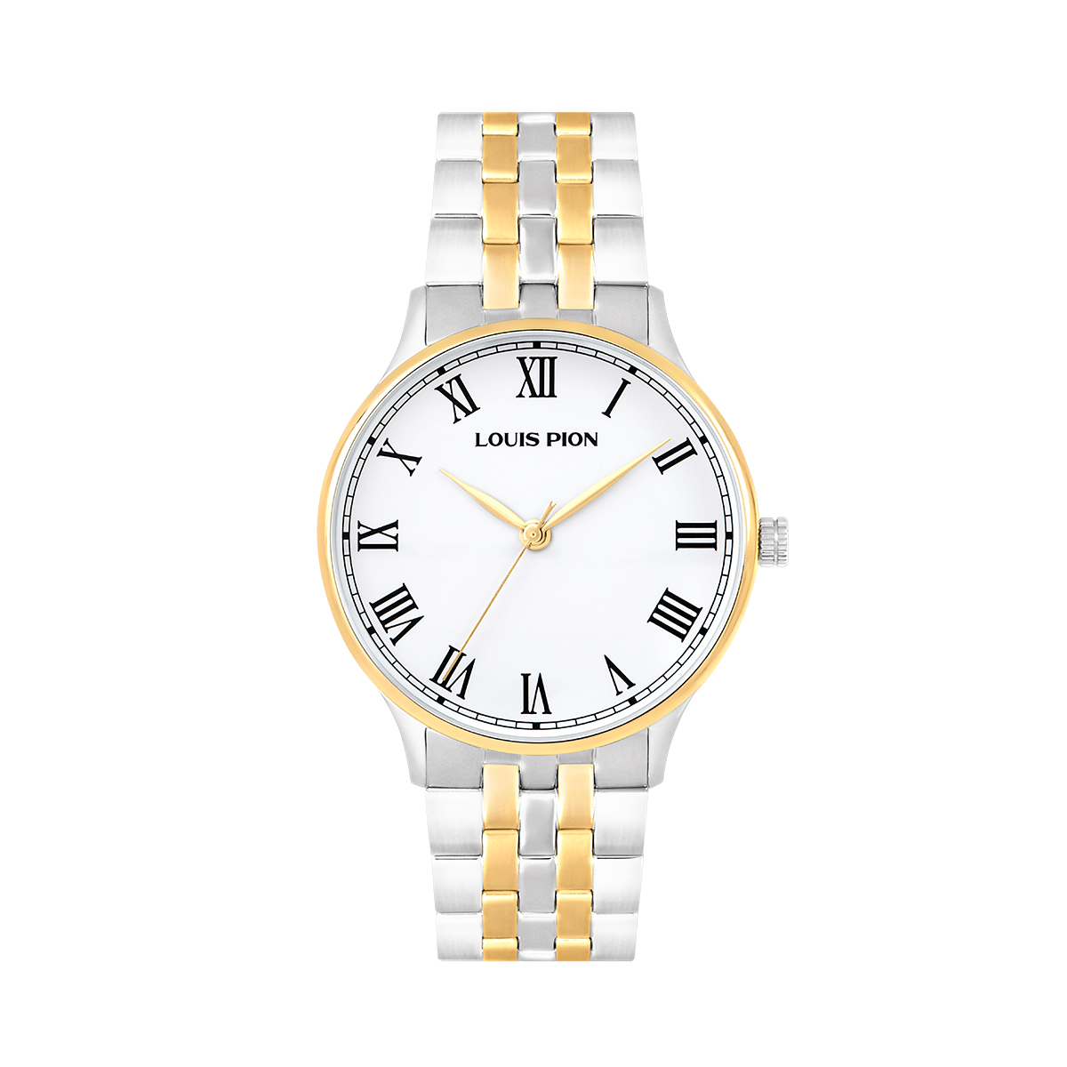 Montre Analogique  HECTOR doré blanc argenté, LOUIS PION