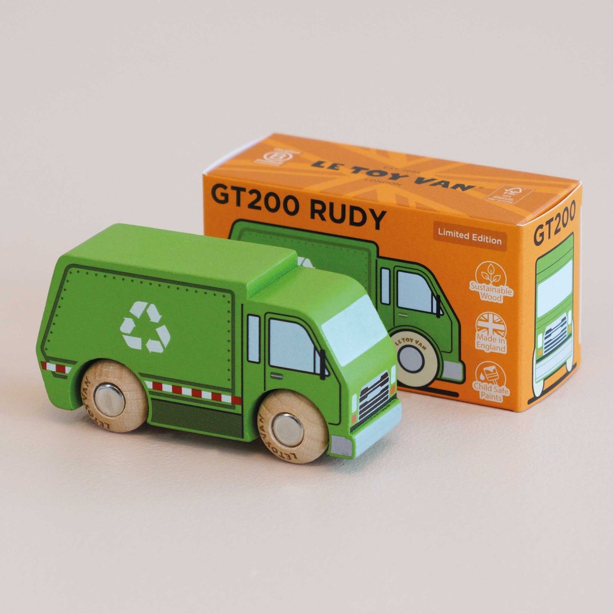 Camion de recyclage Rudy No 36 vert, LE TOY VAN