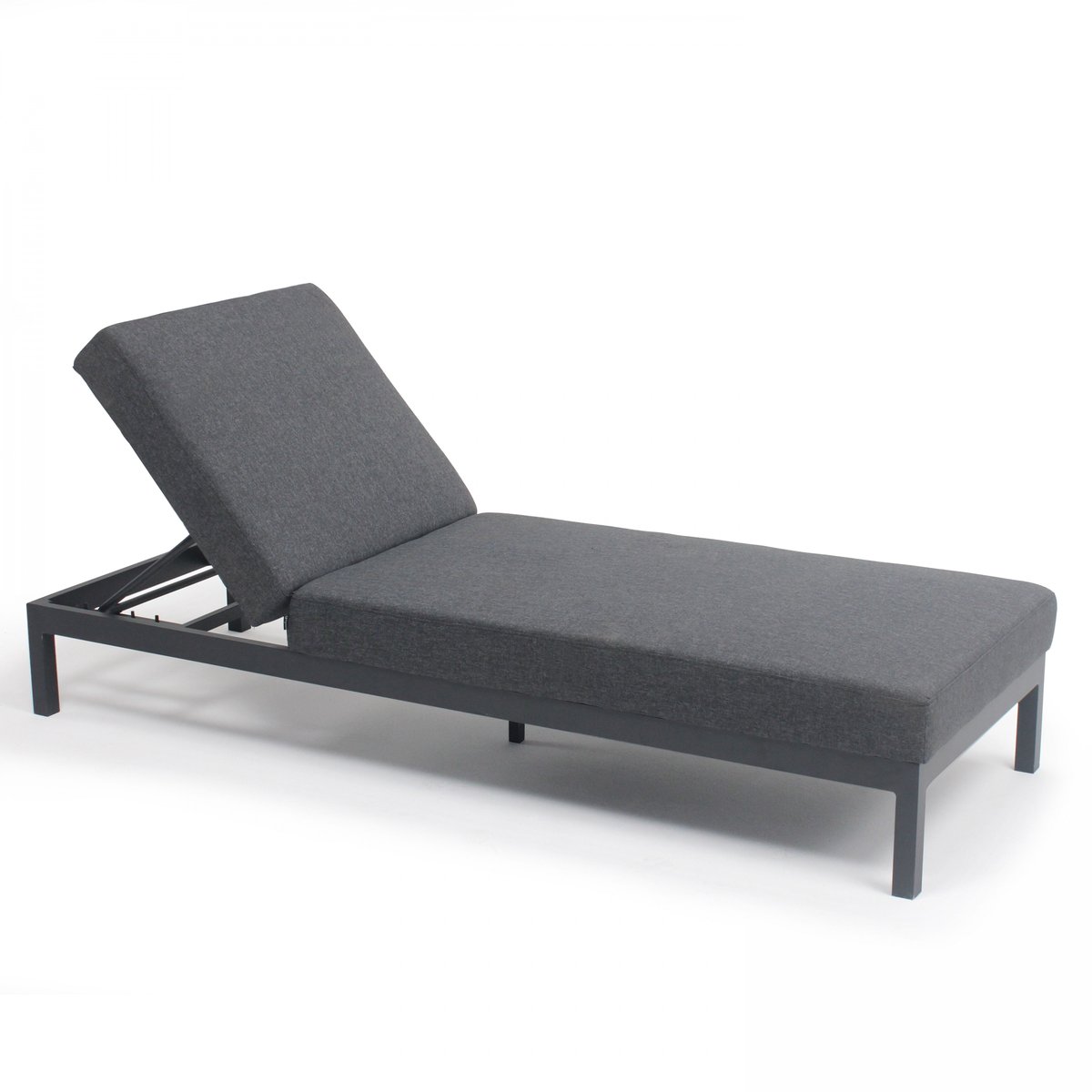 Bain de soleil en aluminium avec coussin, GALAPAGOS gris, OVIALA
