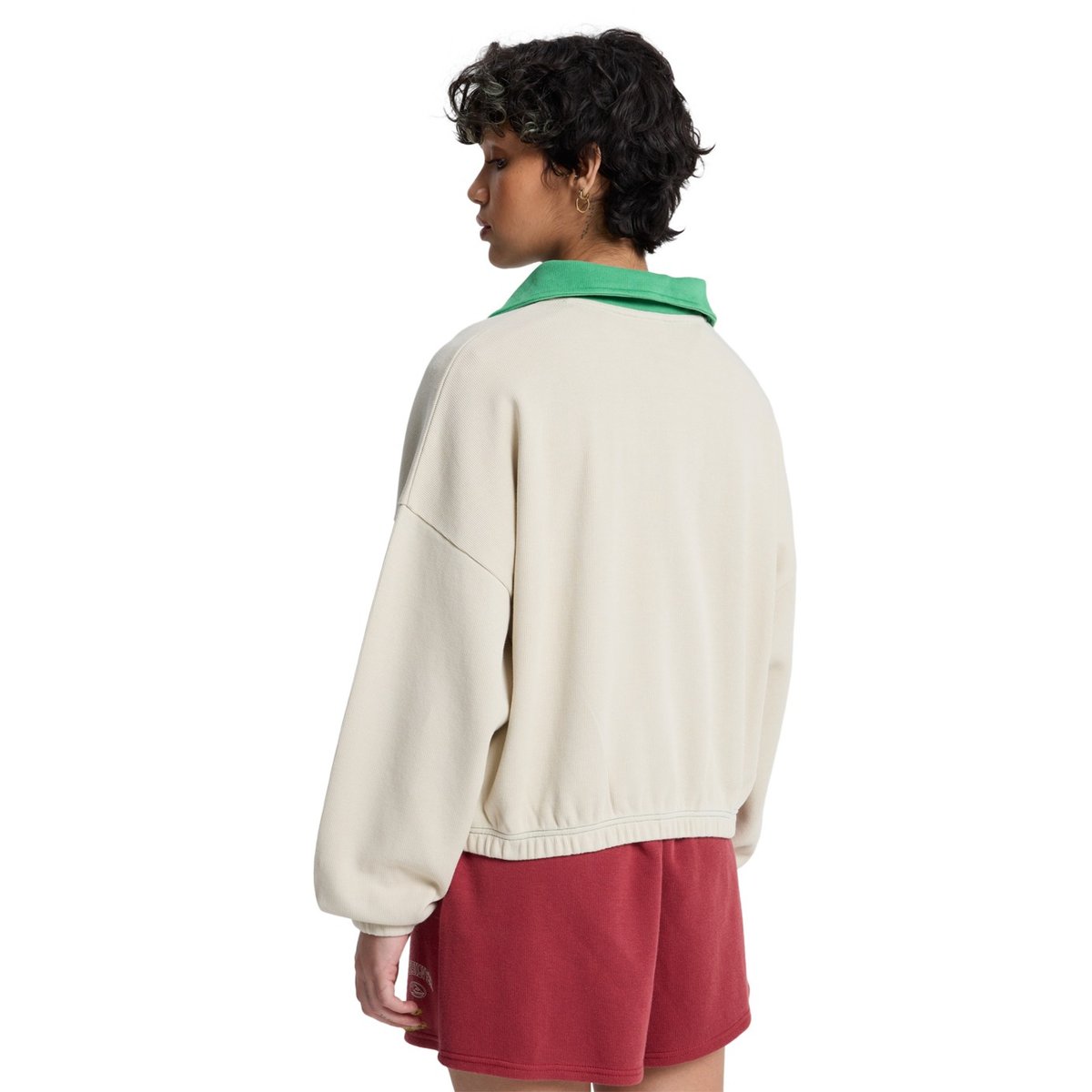 Sweat demi-zip PAZ blanc bone, QUIKSILVER