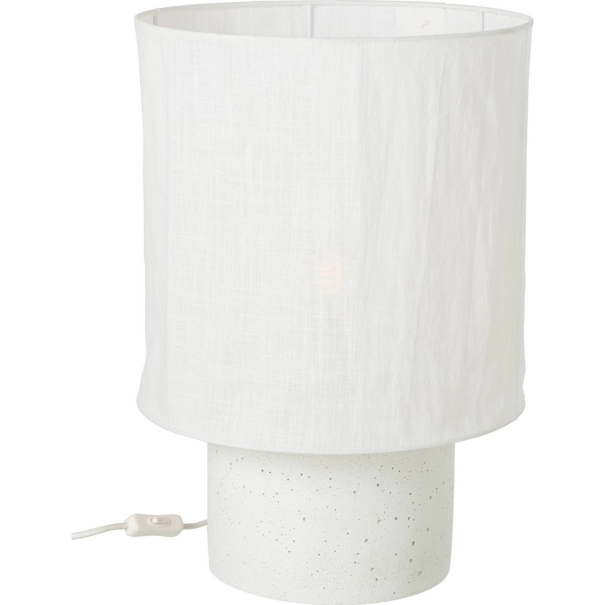 Lampe de table en ciment blanc, RECOLLECTION