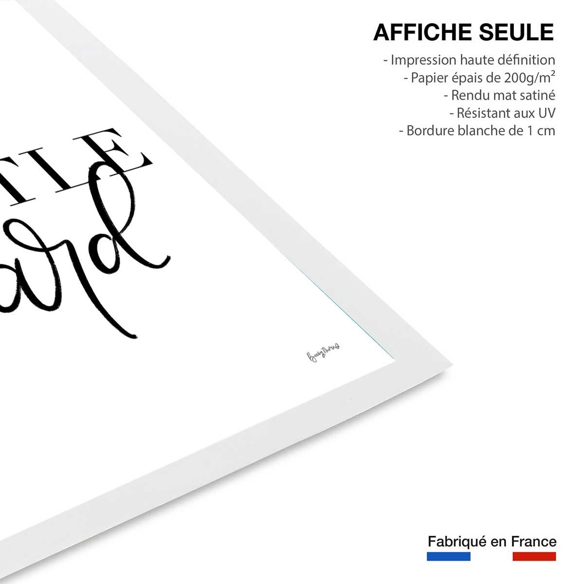 Affiche hustle hard affiche seule, HEXOA