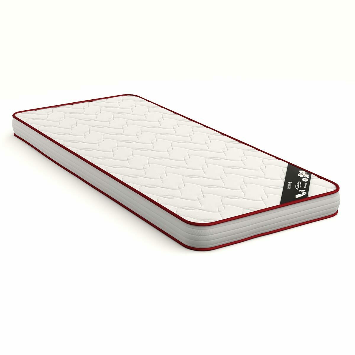 Pack lit gigogne avec matelas Bois massif LEO blanc et bois, AKITEN RETAIL