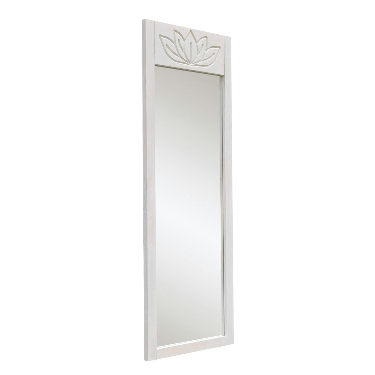 Miroir vertical en bois 155 cm HILO blanc - lotus, PIER IMPORT