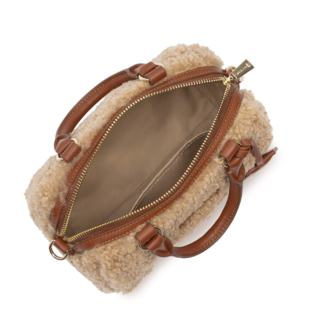 Sac à main polochon, MOUMOUTE cognac, LANCASTER