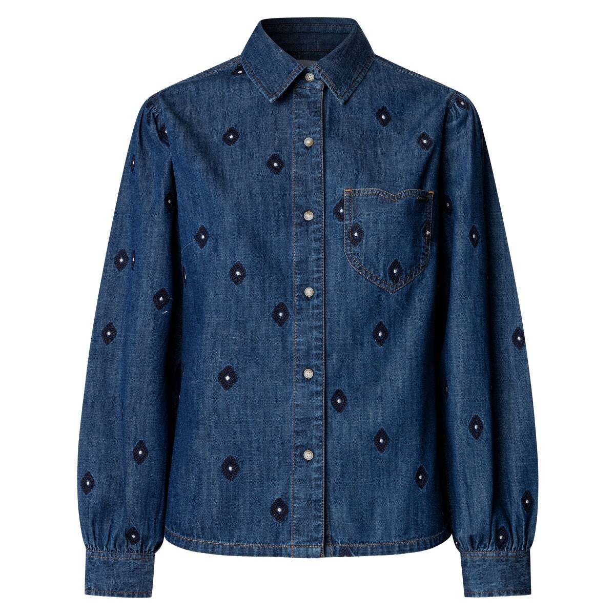 Chemise Coupe Regular En Denim 6.25 oz bleu shirting denim, PEPE JEANS