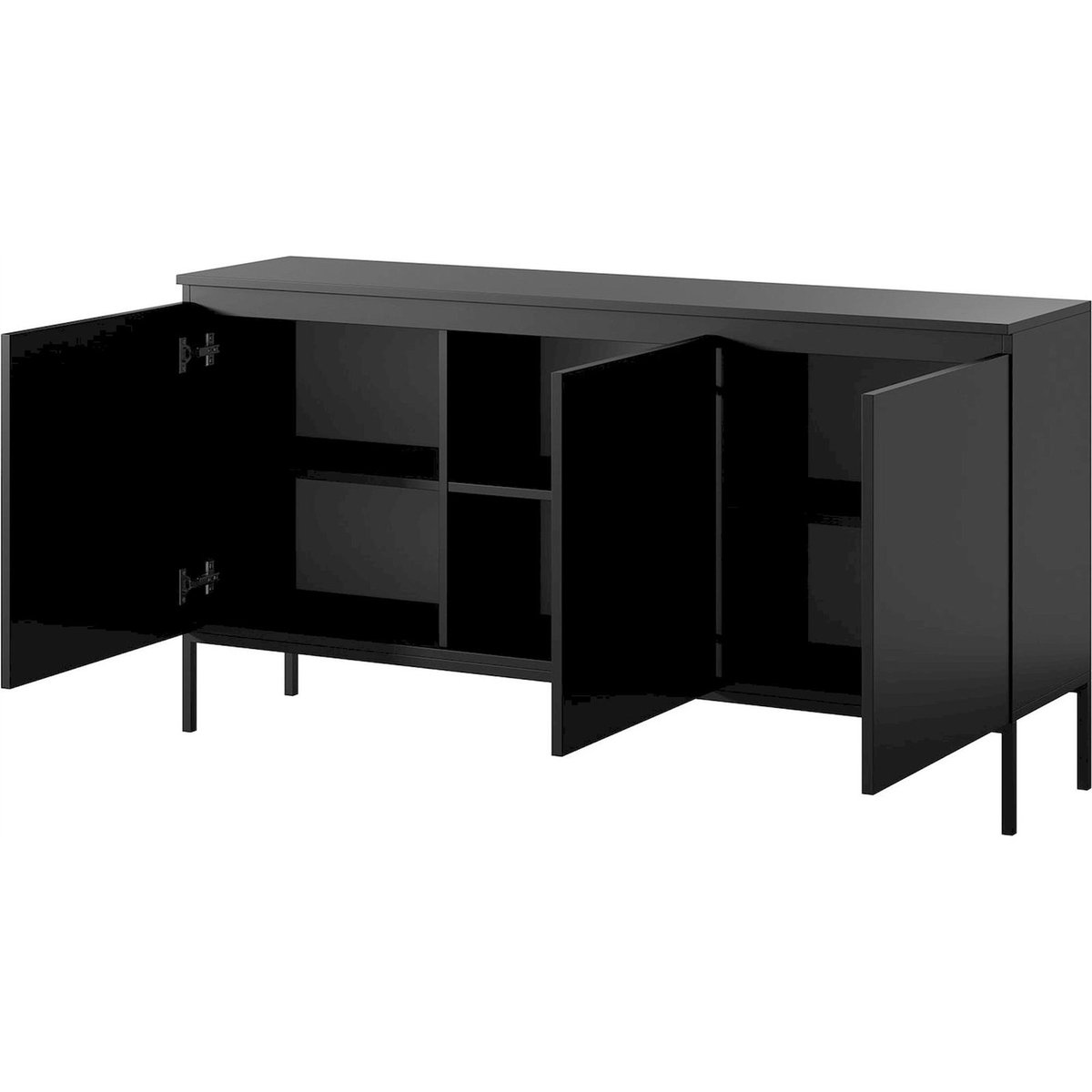 Buffet 3 portes collection BEMMI noir, RECOLLECTION
