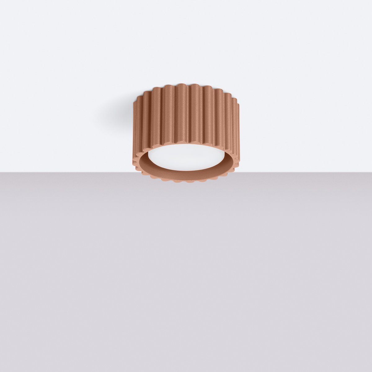 Plafonnier Aluminium Moka Gx53 1 Aura marron, EDEN
