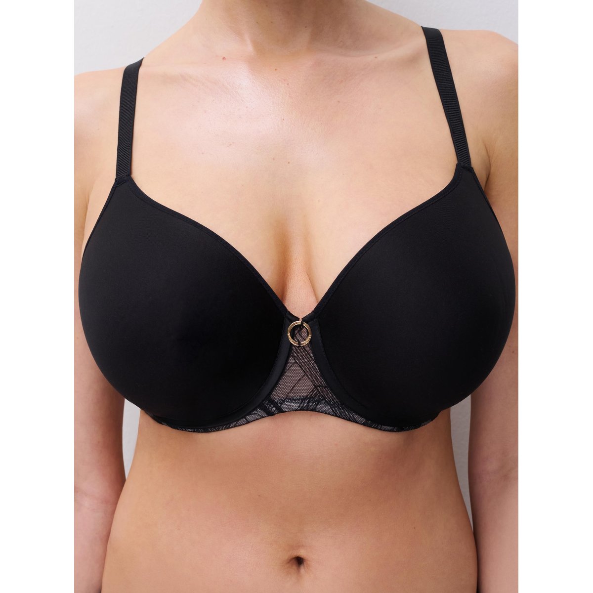 Soutien-gorge mémoire de forme très emboîtant GRAPHIC SUPPORT noir, CHANTELLE