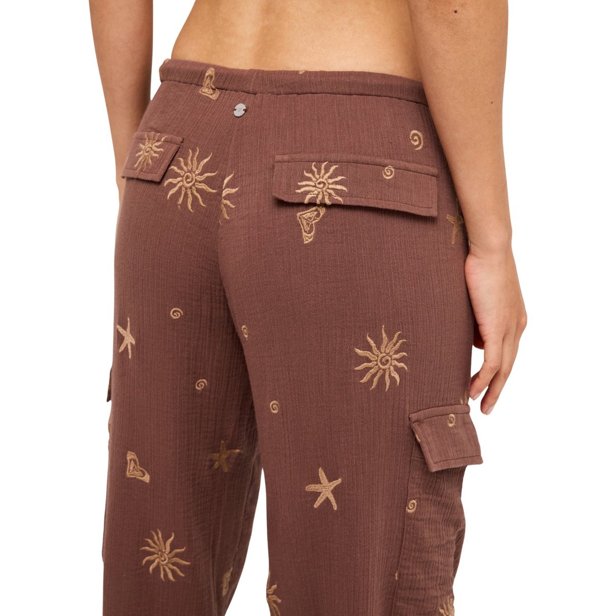 Pantalon de plage décontracté STARDUST SAND. marron pepper corn sunny ditsy, ROXY
