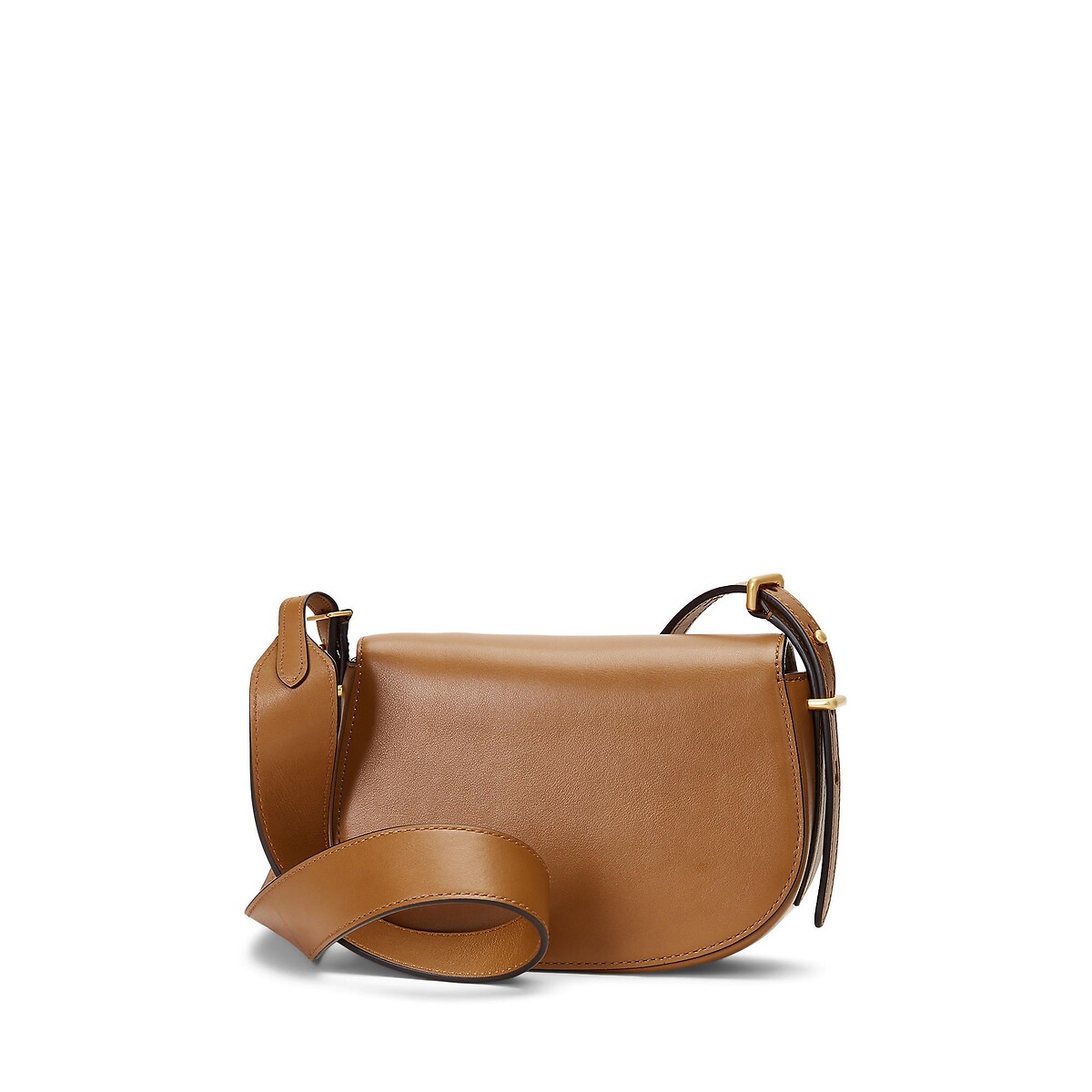 Sac à bandoulière en cuir camel, POLO RALPH LAUREN
