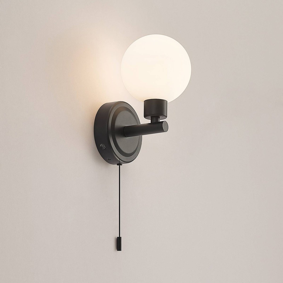 Applique en métal moderne, Zaniba noir mat, LINDBY