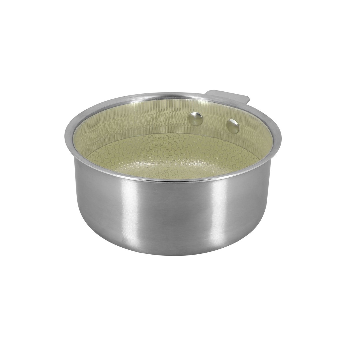 Casserole 16cm en acier inoxydable, AGLAE inox-vert, MENASTYL