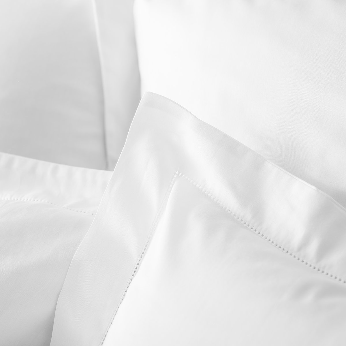 Housse de couette satin de coton égyptien 120 fils - 300 tc LONDON blanc, COTTON & CO