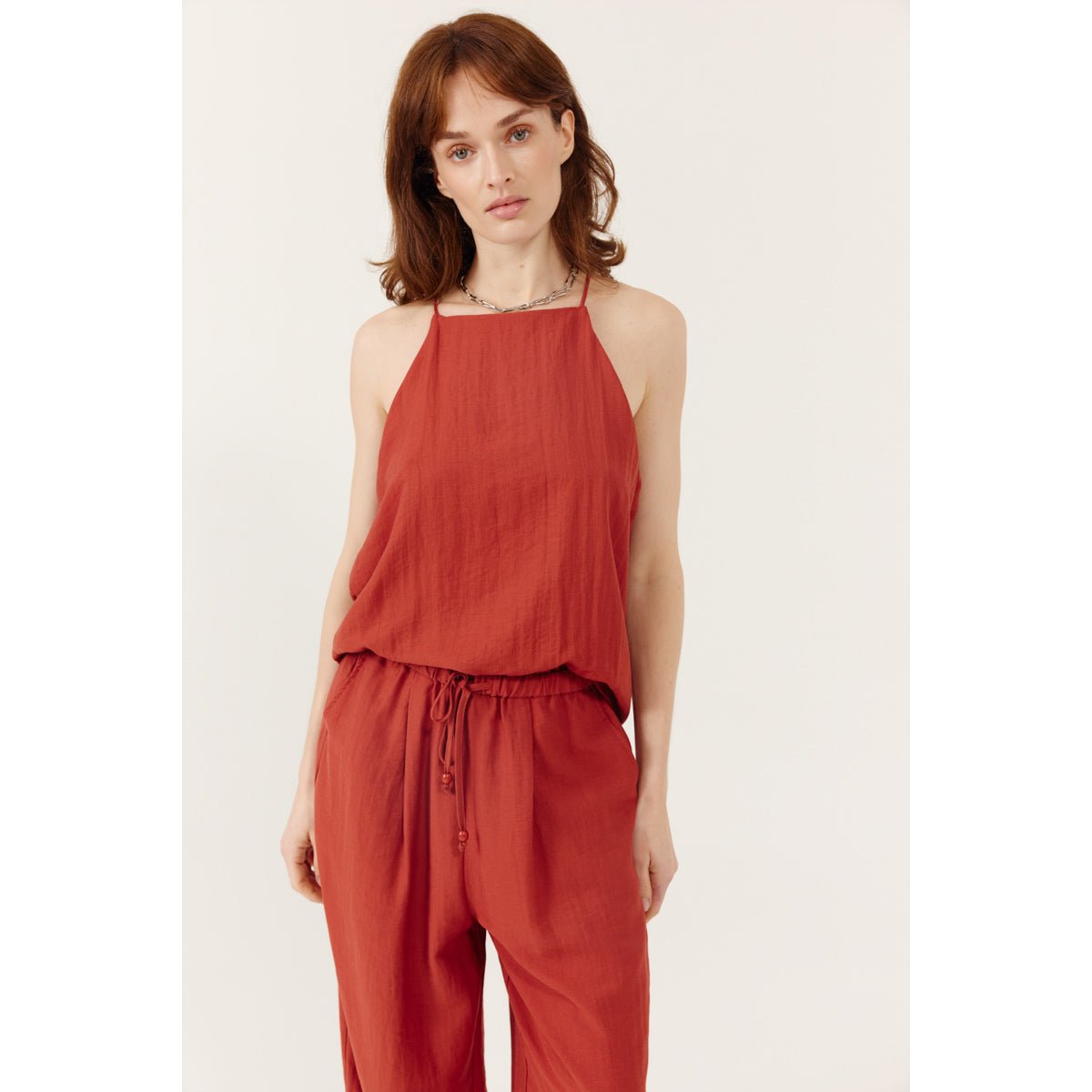 Top dos nageur coupe droite Marena terracotta, ARTLOVE