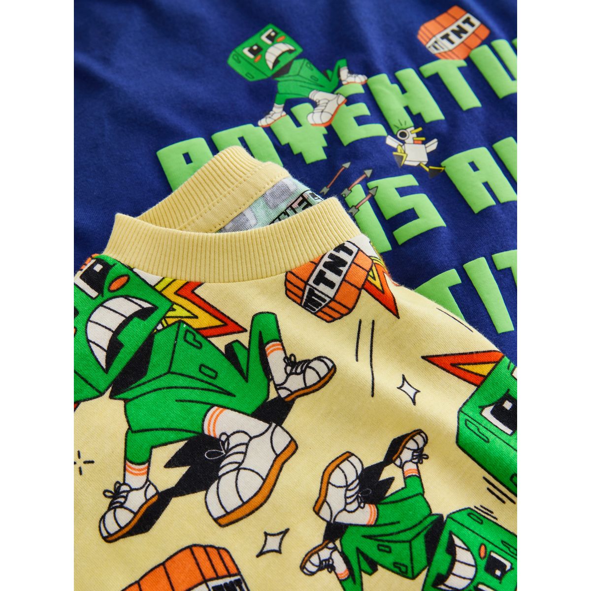 T-shirt minecraft, lot de 2 bleu/jaune, NEXT
