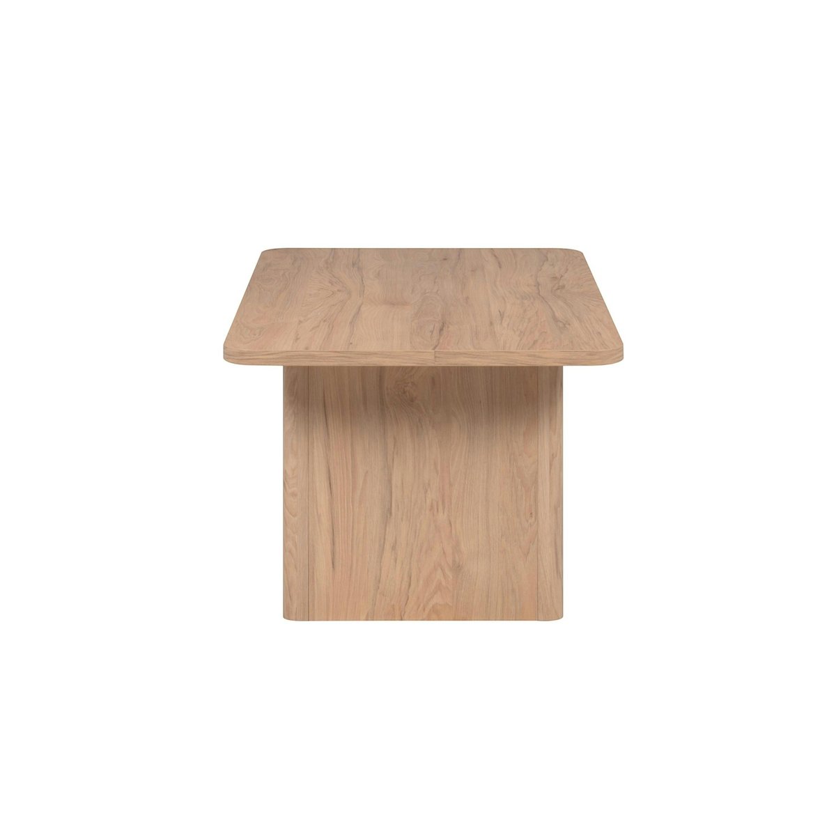 Table basse rectangulaire effet bois à double plateau ALVA bois naturel, PIER IMPORT