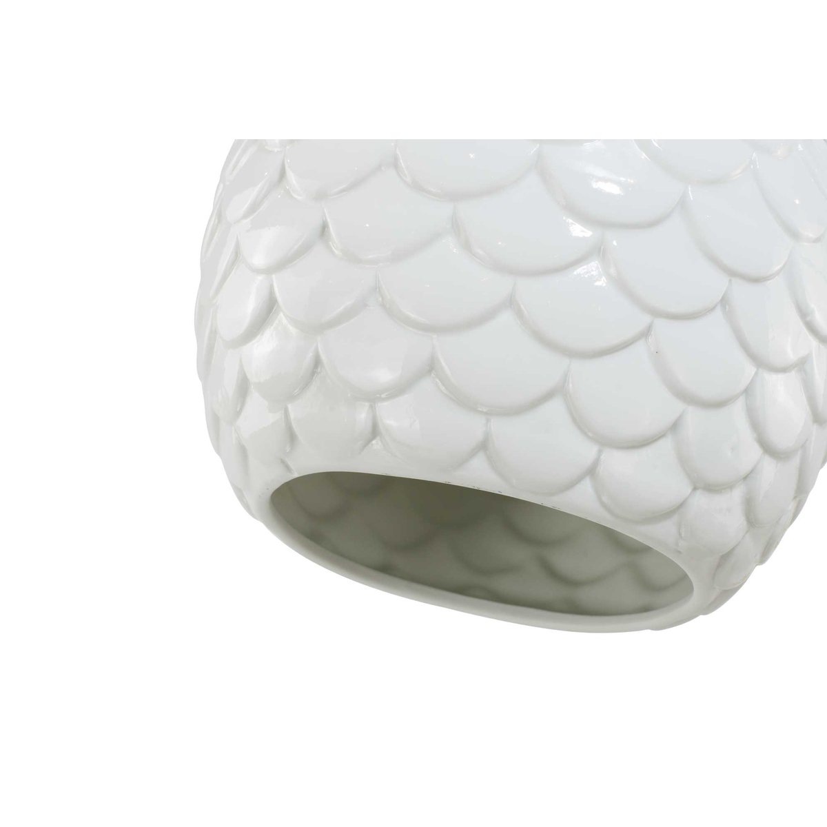 Lampe à poser en céramique blanche et métal doré - MIRENE blanc et doré, C-CREATION