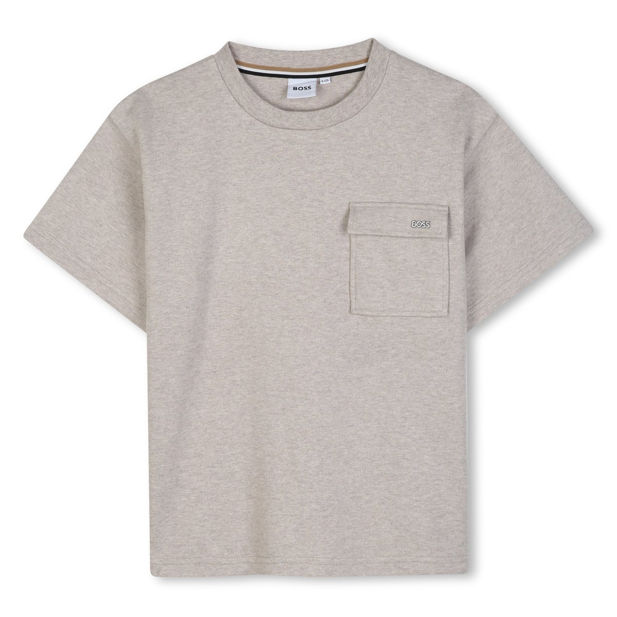 Tee-shirt manches courtes ecru chine, BOSS KIDSWEAR