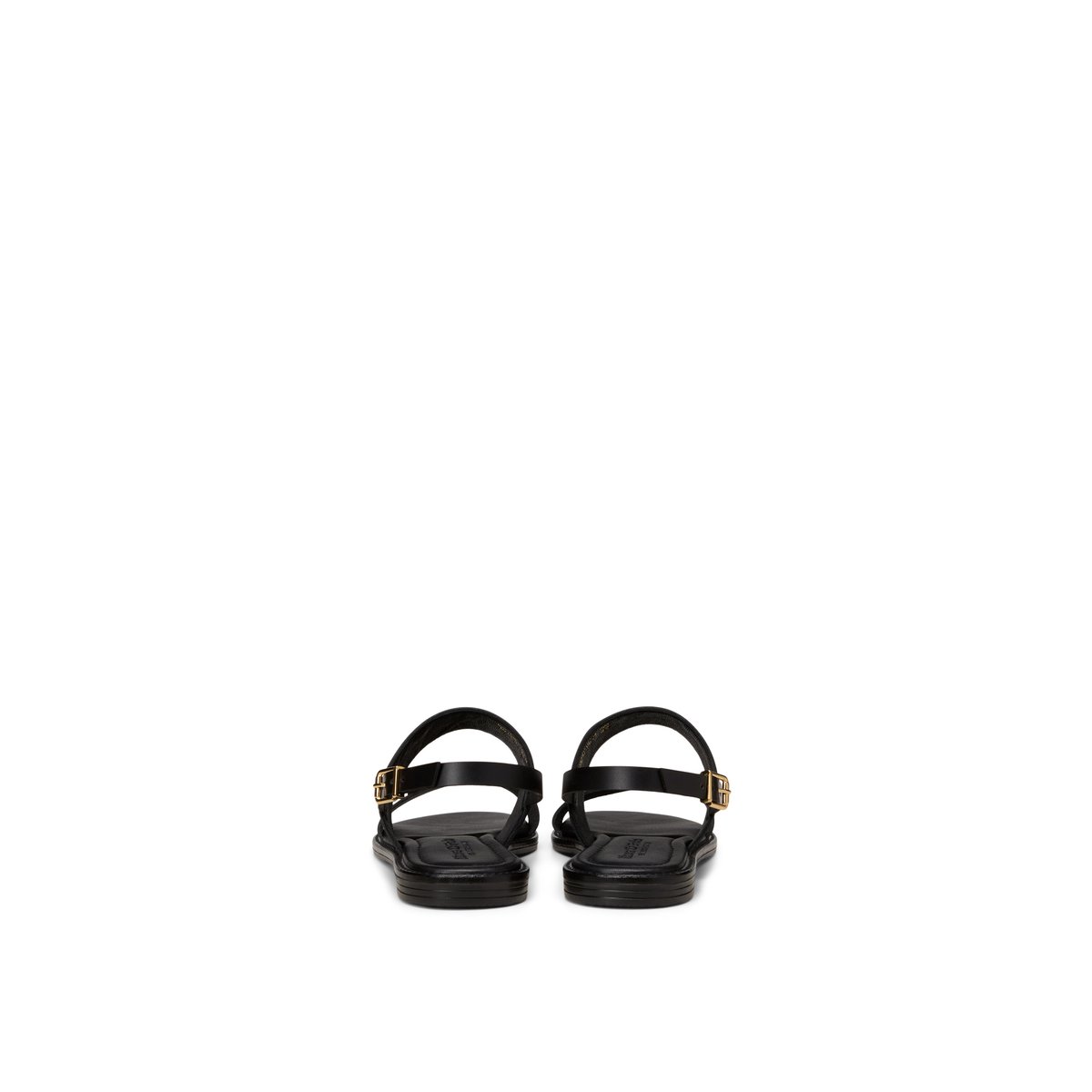 Sandale modèle Babette en cuir de vache noble schwarz, MARC O'POLO