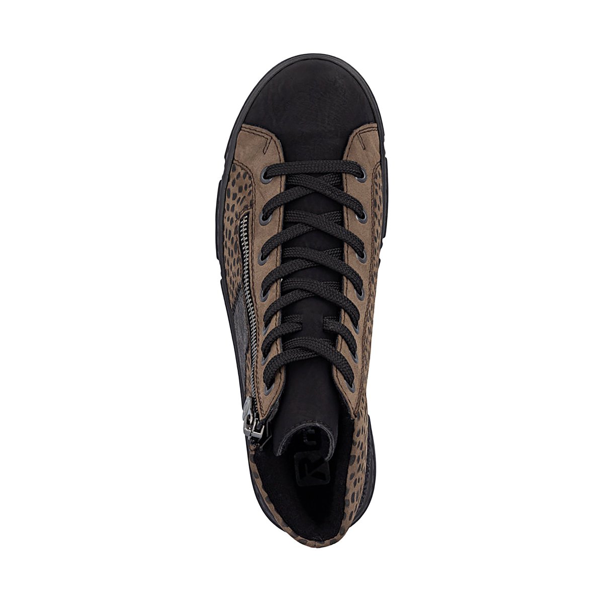 Basket Montante Cuir Malawi marron, RIEKER