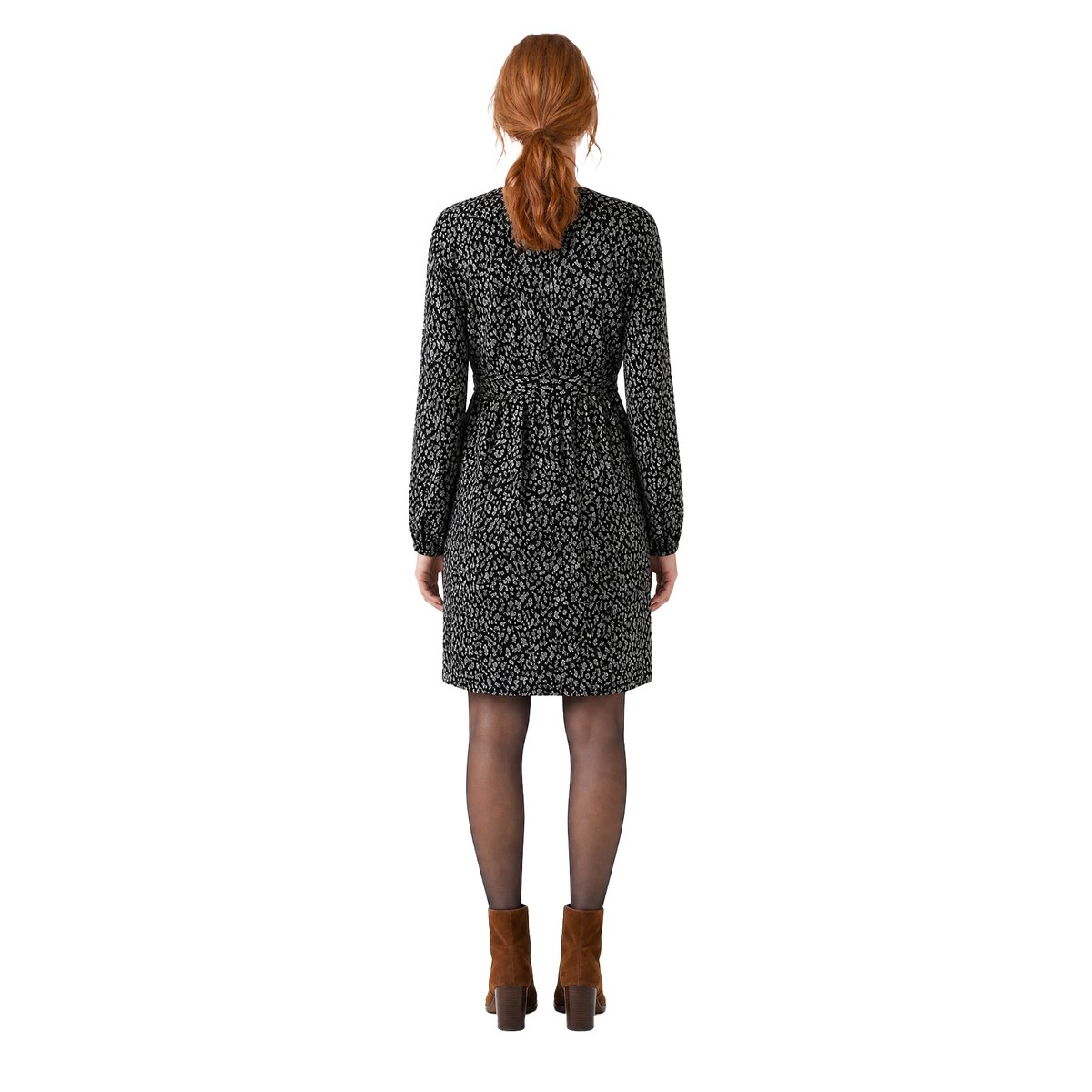 Robe de grossesse manches longues noir, VERTBAUDET