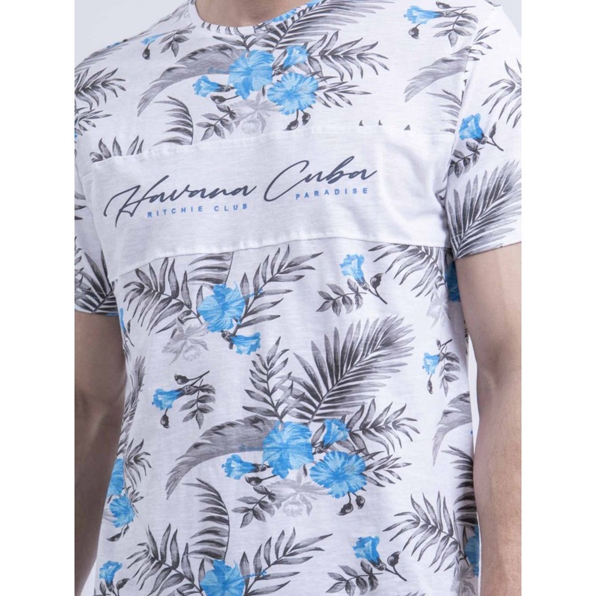 T-shirt Col Rond Niritix bleu, RITCHIE